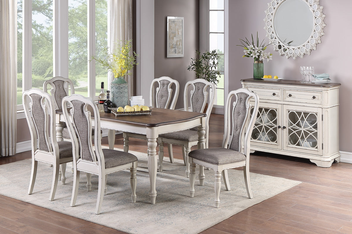 Set of 2 Dining Chairs Grey Upholstered Tufted unique Design Chairs Back Cushion Seat Dining Room