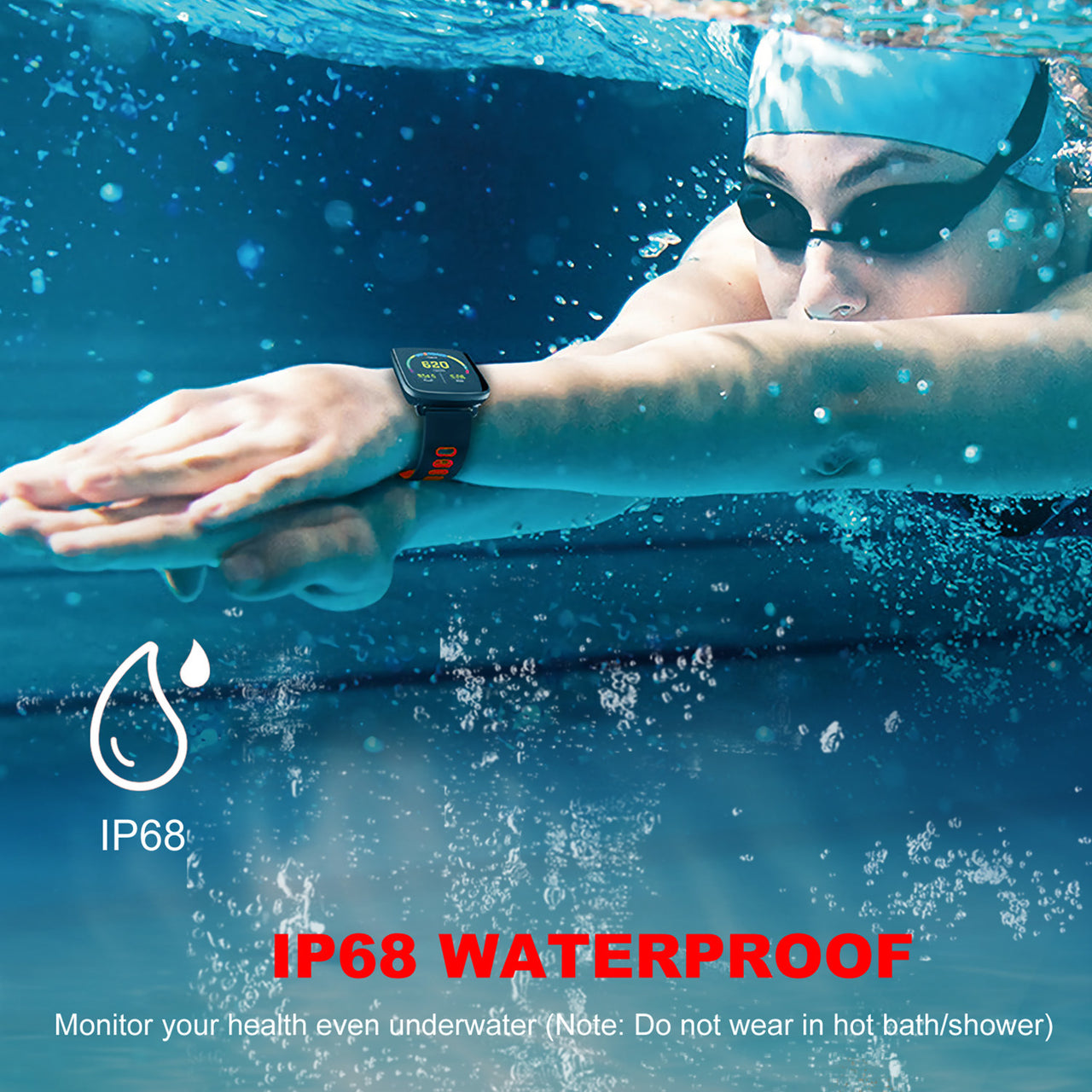 Smart Watch Fitness Tracker 1.54'' Color Screen IP68 Waterproof Activity Tracker - NosCiBe