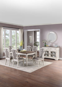 Thumbnail for Set of 2 Dining Chairs Grey Upholstered Tufted unique Design Chairs Back Cushion Seat Dining Room