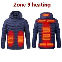 Thumbnail for  9 Areas Heated Jacket USB Winter Outdoor,  Sprots Thermal Coat