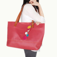 Thumbnail for [Dolce Pink Lady] Fashion Double Handle Leatherette Satchel Bag Handbag Purse - Blancho Bedding - NosCiBe