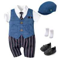 Thumbnail for Summer Baby Romper Suit Newborn Boys Formal Clothing - NosCiBe