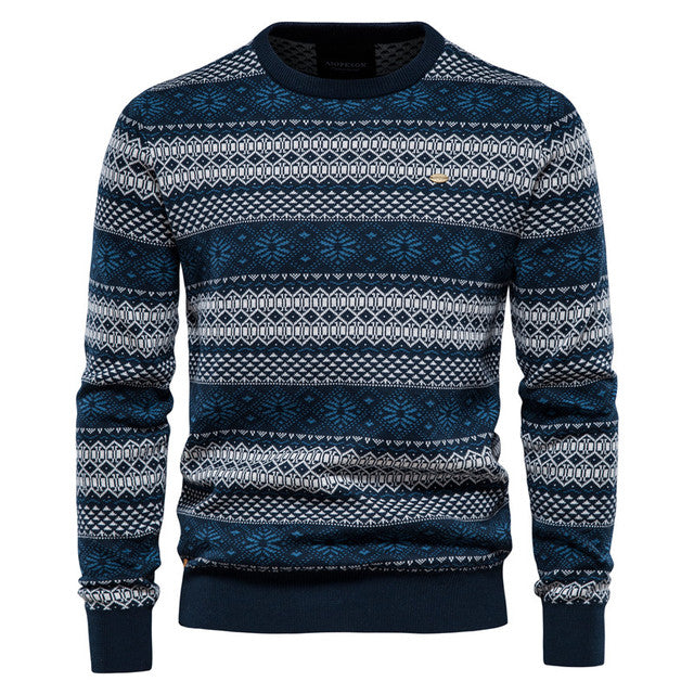 Spliced Cotton Men's Sweater - Men's Sweater - NosCiBe