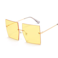 Thumbnail for Oversized Rimless Square Sunglasses - Square Sunglasses - NosCiBe
